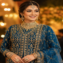 Premium Indo-Western Farsi Lehenga Choli Set